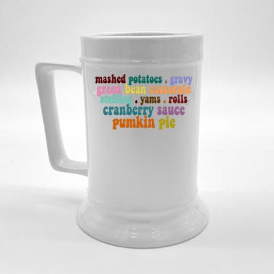 Mashed Potatoes Pumpkin Pie Holiday Food Lover Beer Stein