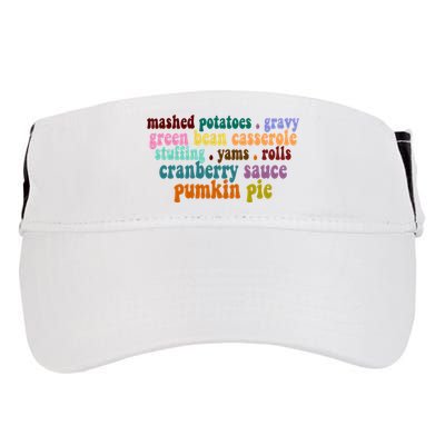 Mashed Potatoes Pumpkin Pie Holiday Food Lover Adult Drive Performance Visor