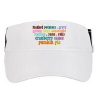 Mashed Potatoes Pumpkin Pie Holiday Food Lover Adult Drive Performance Visor