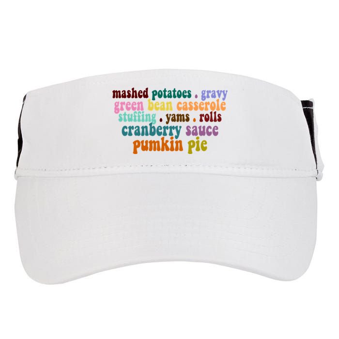 Mashed Potatoes Pumpkin Pie Holiday Food Lover Adult Drive Performance Visor