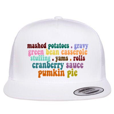 Mashed Potatoes Pumpkin Pie Holiday Food Lover Flatbill Hat