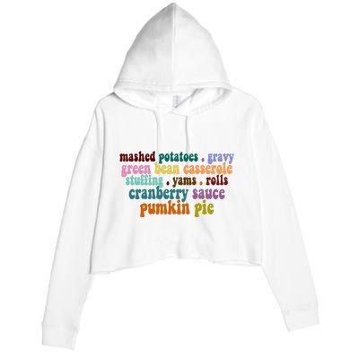 Mashed Potatoes Pumpkin Pie Holiday Food Lover Crop Fleece Hoodie