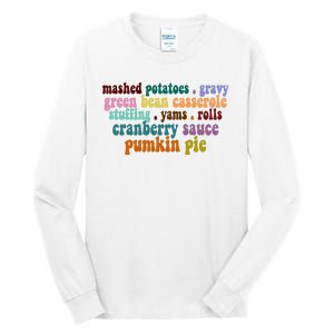 Mashed Potatoes Pumpkin Pie Holiday Food Lover Tall Long Sleeve T-Shirt