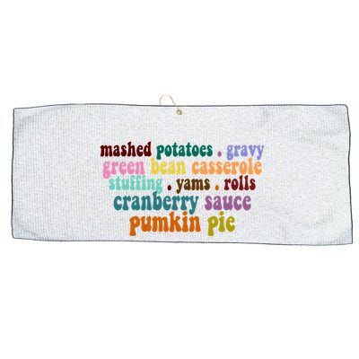 Mashed Potatoes Pumpkin Pie Holiday Food Lover Large Microfiber Waffle Golf Towel