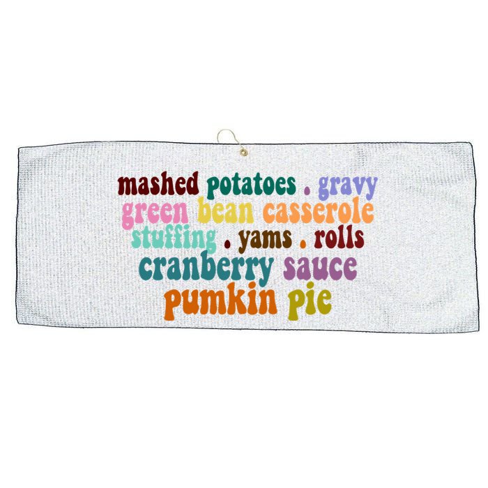 Mashed Potatoes Pumpkin Pie Holiday Food Lover Large Microfiber Waffle Golf Towel