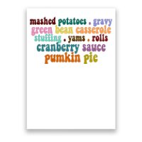 Mashed Potatoes Pumpkin Pie Holiday Food Lover Poster