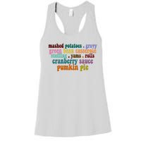 Mashed Potatoes Pumpkin Pie Holiday Food Lover Women's Racerback Tank