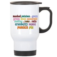 Mashed Potatoes Pumpkin Pie Holiday Food Lover Stainless Steel Travel Mug