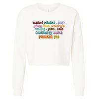 Mashed Potatoes Pumpkin Pie Holiday Food Lover Cropped Pullover Crew