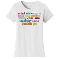 Mashed Potatoes Pumpkin Pie Holiday Food Lover Women's T-Shirt