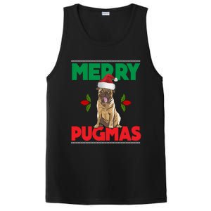 Merry Pugmas Pug Dog Cool Gift Merry Christmas Funny Xmas Meaningful Gift PosiCharge Competitor Tank