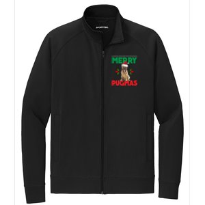 Merry Pugmas Pug Dog Cool Gift Merry Christmas Funny Xmas Meaningful Gift Stretch Full-Zip Cadet Jacket