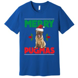 Merry Pugmas Pug Dog Cool Gift Merry Christmas Funny Xmas Meaningful Gift Premium T-Shirt