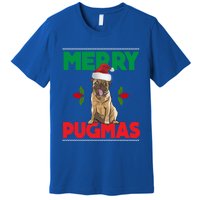 Merry Pugmas Pug Dog Cool Gift Merry Christmas Funny Xmas Meaningful Gift Premium T-Shirt