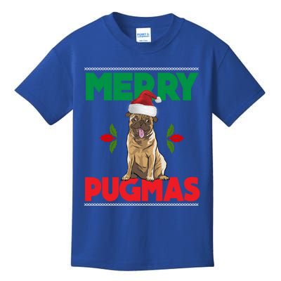 Merry Pugmas Pug Dog Cool Gift Merry Christmas Funny Xmas Meaningful Gift Kids T-Shirt