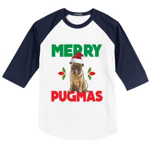 Merry Pugmas Pug Dog Cool Gift Merry Christmas Funny Xmas Meaningful Gift Baseball Sleeve Shirt