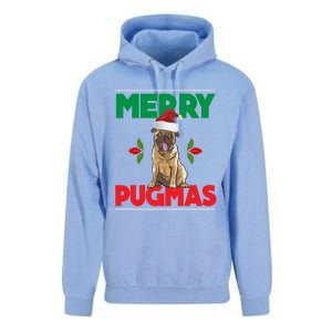 Merry Pugmas Pug Dog Cool Gift Merry Christmas Funny Xmas Meaningful Gift Unisex Surf Hoodie