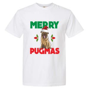 Merry Pugmas Pug Dog Cool Gift Merry Christmas Funny Xmas Meaningful Gift Garment-Dyed Heavyweight T-Shirt