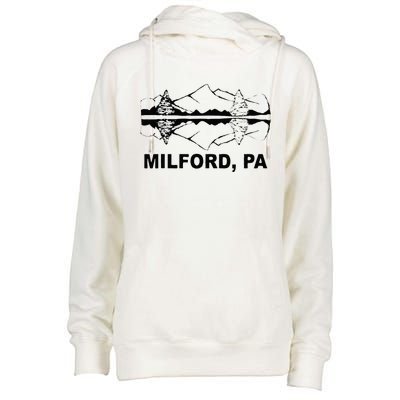 Milford PA Pennsylvania Womens Funnel Neck Pullover Hood