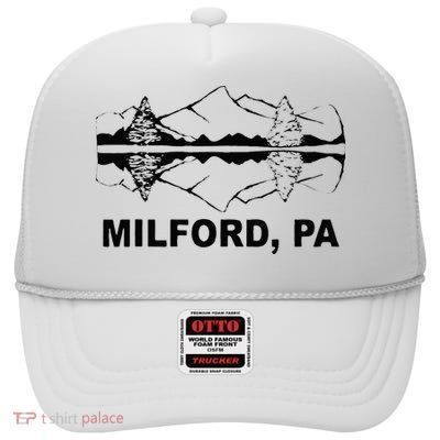 Milford PA Pennsylvania High Crown Mesh Back Trucker Hat