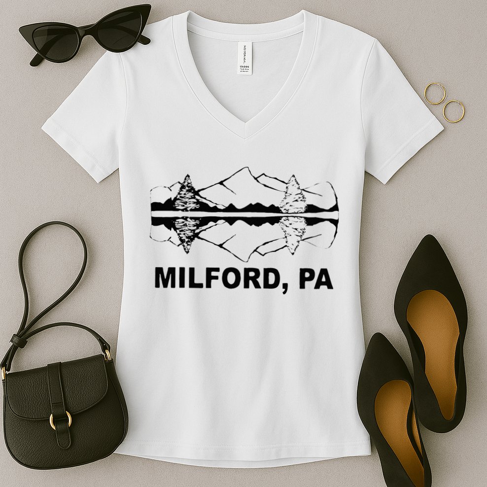 Milford PA Pennsylvania Women's V-Neck T-Shirt