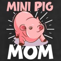 Mini Pig Piglet Swine Farm Animal Piggy Cute Pig Mom Gift 7 Panel Mesh Trucker Snapback Hat