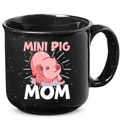 Mini Pig Piglet Swine Farm Animal Piggy Cute Pig Mom Gift 15oz Campfire Ceramic Mug