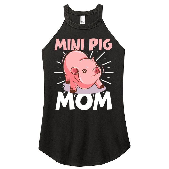 Mini Pig Piglet Swine Farm Animal Piggy Cute Pig Mom Gift Women's Perfect Tri Rocker Tank