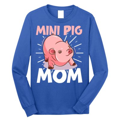 Mini Pig Piglet Swine Farm Animal Piggy Cute Pig Mom Gift Long Sleeve Shirt