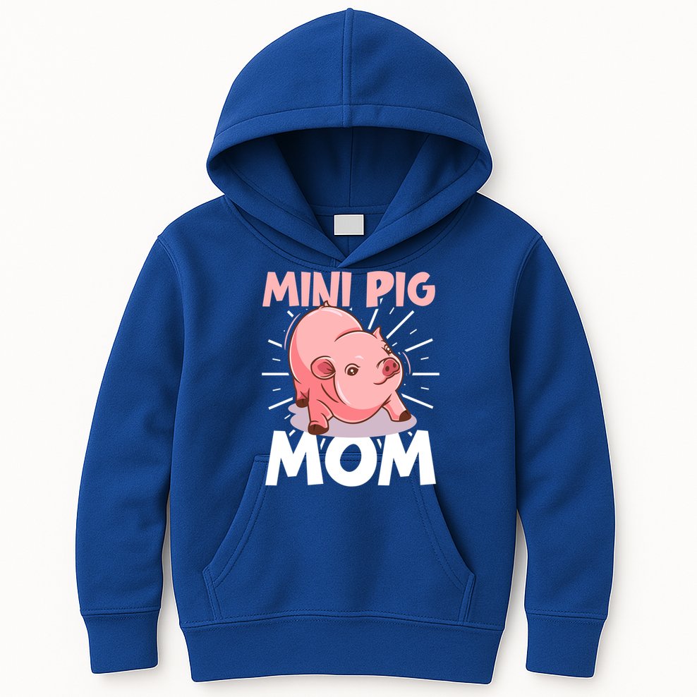 Mini Pig Piglet Swine Farm Animal Piggy Cute Pig Mom Gift Kids Hoodie