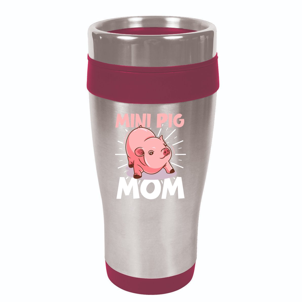 Mini Pig Piglet Swine Farm Animal Piggy Cute Pig Mom Gift 16oz Travel Tumbler
