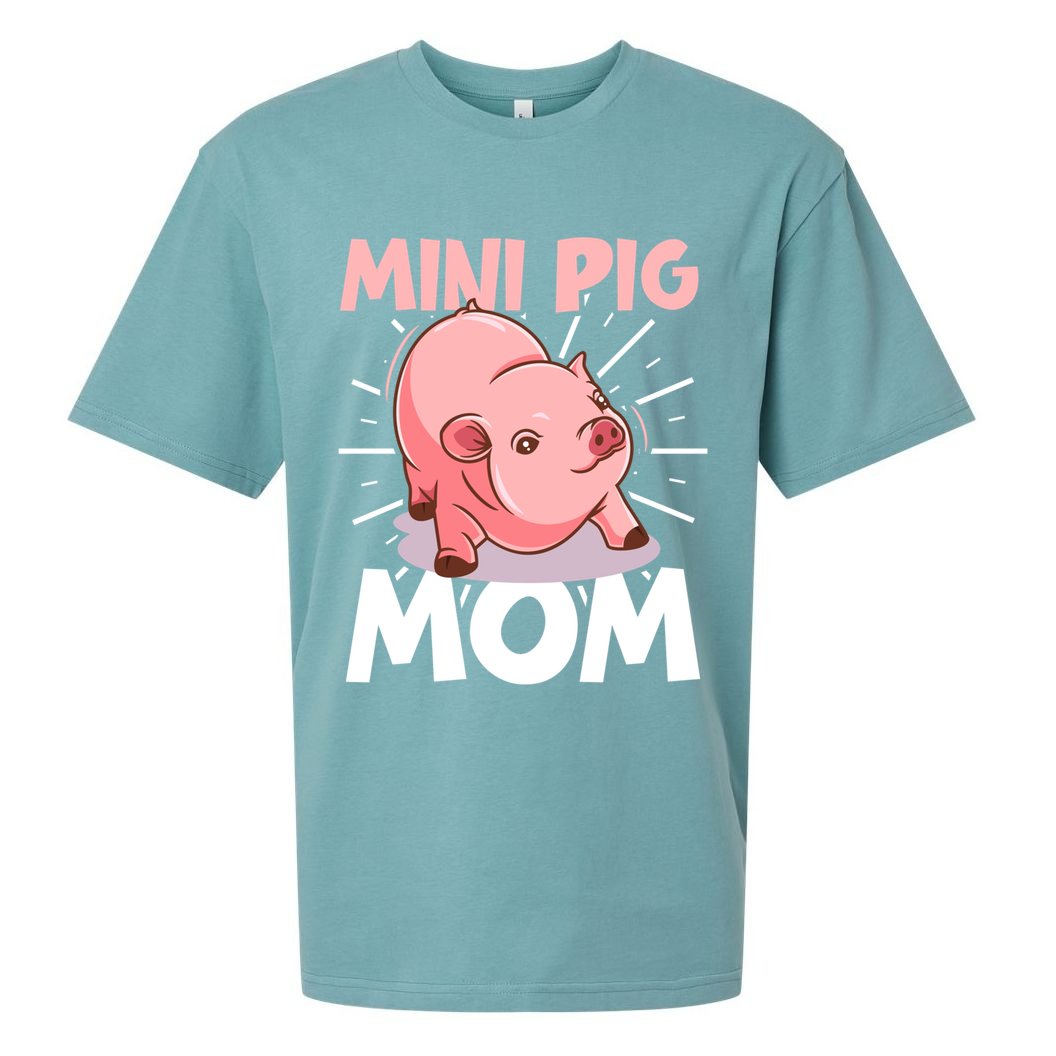 Mini Pig Piglet Swine Farm Animal Piggy Cute Pig Mom Gift Sueded Cloud Jersey T-Shirt