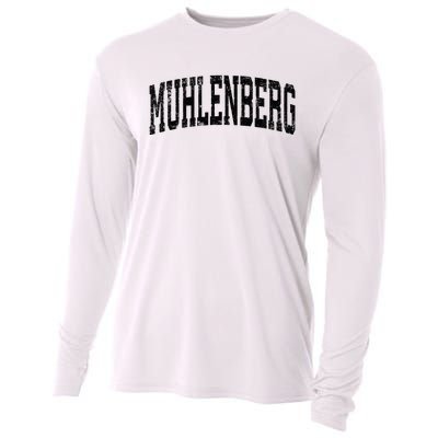 Muhlenberg Pennsylvania PA Vintage Athletic Sports Black Des Cooling Performance Long Sleeve Crew