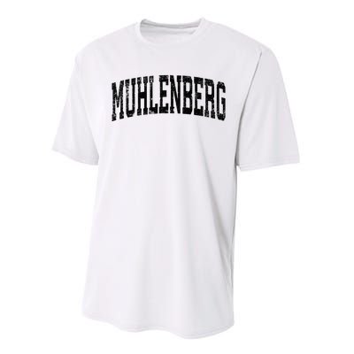 Muhlenberg Pennsylvania PA Vintage Athletic Sports Black Des Performance Sprint T-Shirt