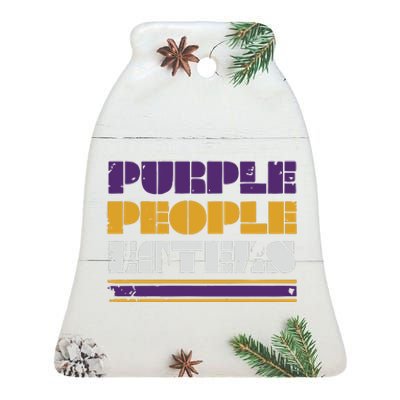 Minnesota Purple People Eaters Ceramic Bell Ornament