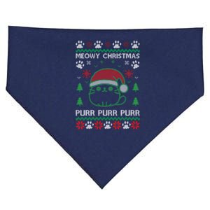 Meowy Purr Purr Purr Ugly Christmas USA-Made Doggie Bandana