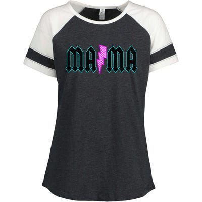 Mama Pocket Print The Motherhood Gets It All Done Enza Ladies Jersey Colorblock Tee