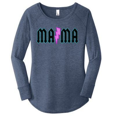 Mama Pocket Print The Motherhood Gets It All Done Women's Perfect Tri Tunic Long Sleeve Shirt