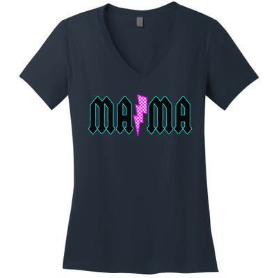 Mama Pocket Print The Motherhood Gets It All Done Women's V-Neck T-Shirt