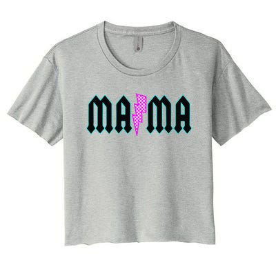 Mama Pocket Print The Motherhood Gets It All Done Women's Crop Top Tee