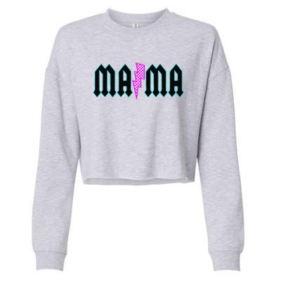 Mama Pocket Print The Motherhood Gets It All Done Cropped Pullover Crew