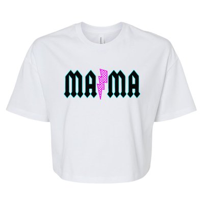 Mama Pocket Print The Motherhood Gets It All Done Bella+Canvas Jersey Crop Tee