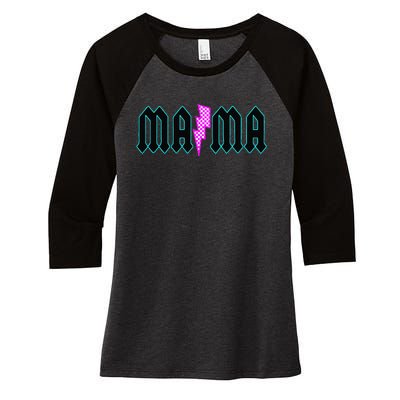 Mama Pocket Print The Motherhood Gets It All Done Women's Tri-Blend 3/4-Sleeve Raglan Shirt