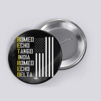 Military Police Pilot Retirement Design Phonetic Alphabet Button