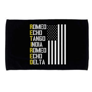 Military Police Pilot Retirement Design Phonetic Alphabet Microfiber Hand Towel