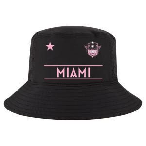 Miami Pink Palm Designer Badge Cool Comfort Performance Bucket Hat