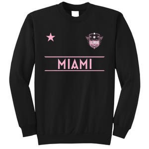 Miami Pink Palm Designer Badge Sweatshirt