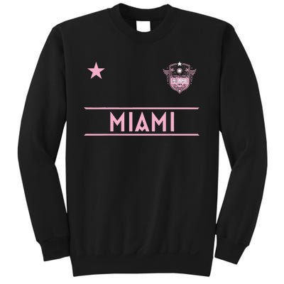 Miami Pink Palm Designer Badge Sweatshirt