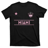 Miami Pink Palm Designer Badge T-Shirt