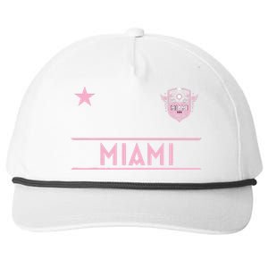 Miami Pink Palm Designer Badge Snapback Five-Panel Rope Hat